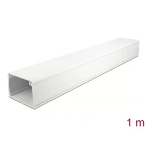   Delock Kábelcsatorna fedéllel 83 x 54 mm - hossza 1 m fehér (DL-20724)
