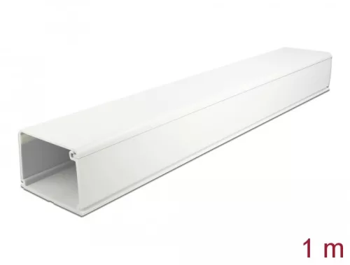 Delock Kábelcsatorna fedéllel 83 x 54 mm - hossza 1 m fehér (DL-20724)