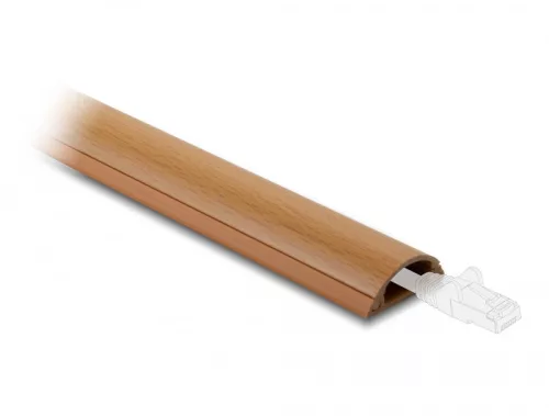 Delock Kábelcsatorna öntapadós 30 x 11 mm - hosszúság 1 m fahatású (DL-20730)
