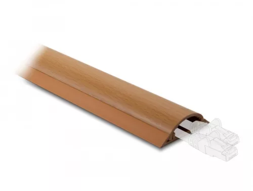 Delock Kábelcsatorna öntapadós 50 x 13 mm - hosszúság 1 m fahatású (DL-20731)