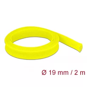   Delock Fonott kábelharisnya nyújtható 2 m x 19 mm sárga (DL-20745)