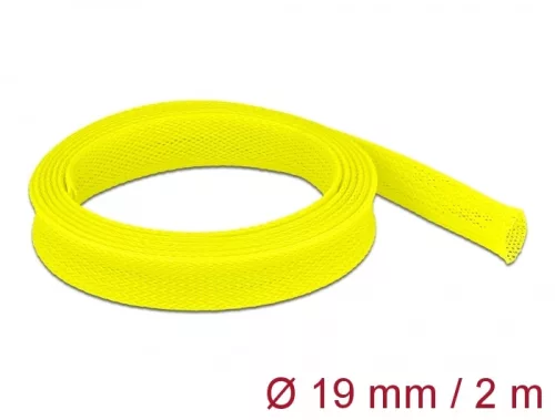 Delock Fonott kábelharisnya nyújtható 2 m x 19 mm sárga (DL-20745)