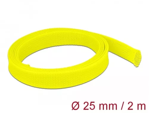 Delock Fonott kábelharisnya nyújtható 2 m x 25 mm sárga (DL-20750)