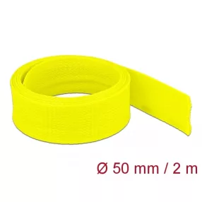   Delock Fonott kábelharisnya nyújtható 2 m x 50 mm sárga (DL-20760)