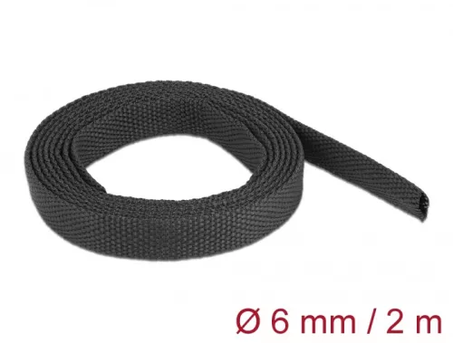 Delock Anyag hőre zsugorodó cső 2 m x 6 mm szugorodási arány 2:1 fekete (DL-20791)