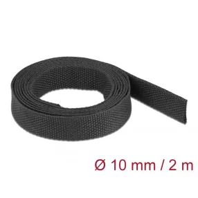   Delock Anyag hőre zsugorodó cső 2 m x 10 mm szugorodási arány 2:1 fekete (DL-20792)