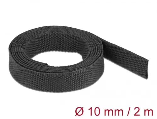 Delock Anyag hőre zsugorodó cső 2 m x 10 mm szugorodási arány 2:1 fekete (DL-20792)