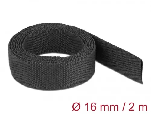 Delock Anyag hőre zsugorodó cső 2 m x 16 mm szugorodási arány 2:1 fekete (DL-20793)