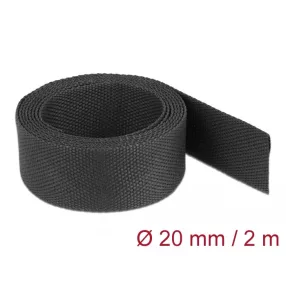   Delock Anyag hőre zsugorodó cső 2 m x 20 mm szugorodási arány 2:1 fekete (DL-20794)