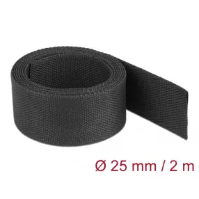   Delock Anyag hőre zsugorodó cső 2 m x 25 mm szugorodási arány 2:1 fekete (DL-20795)