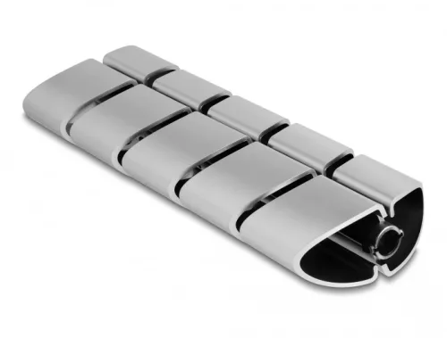 Delock 75 x 45 mm-es kábelcsatornához alkalmas foglalati elem, 5 db. ezüst színű (DL-20802)