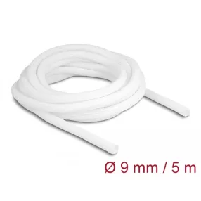   Delock Fonott kábelharisnya önzáródó 5 m x 9 mm fehér (DL-20807)
