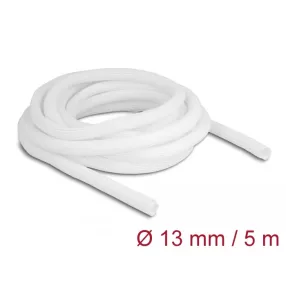   Delock Fonott kábelharisnya önzáródó 5 m x 13 mm fehér (DL-20808)