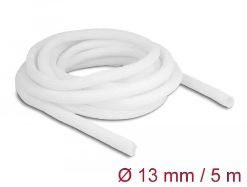Delock Fonott kábelharisnya önzáródó 5 m x 13 mm fehér (DL-20808)