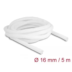   Delock Fonott kábelharisnya önzáródó 5 m x 16 mm fehér (DL-20809)