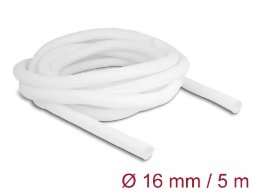 Delock Fonott kábelharisnya önzáródó 5 m x 16 mm fehér (DL-20809)
