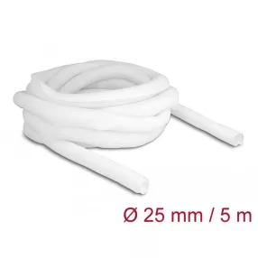   Delock Fonott kábelharisnya önzáródó 5 m x 25 mm fehér (DL-20811)