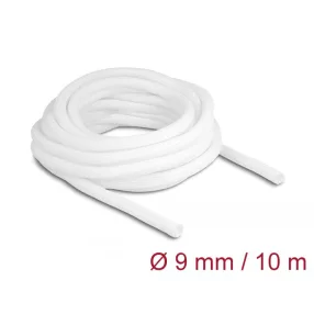   Delock Fonott kábelharisnya önzáródó 10 m x 9 mm fehér (DL-20812)