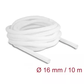   Delock Fonott kábelharisnya önzáródó 10 m x 16 mm fehér (DL-20814)