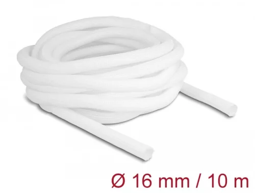 Delock Fonott kábelharisnya önzáródó 10 m x 16 mm fehér (DL-20814)