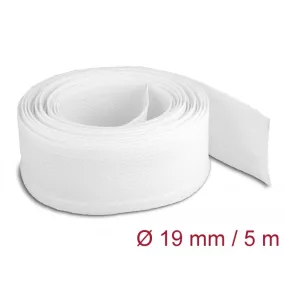   Delock Fonott kábelharisnya tépőzárral 5 m x 19 mm fehér (DL-20817)