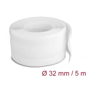   Delock Fonott kábelharisnya tépőzárral 5 m x 32 mm fehér (DL-20818)