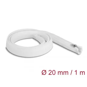   Delock Befont karmantyú zipzáras szorítóval hőállóság egészen 1 m x 20 mm-es fehér (DL-20821)