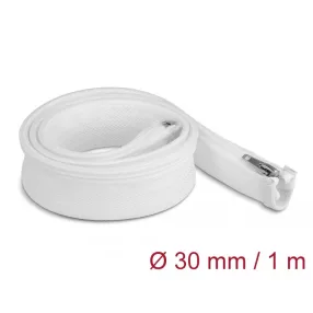   Delock Befont karmantyú zipzáras szorítóval hőállóság egészen 1 m x 30 mm-es fehér (DL-20822)