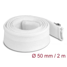   Delock Befont karmantyú zipzáras szorítóval hőállóság egészen 2 m x 50 mm-es fehér (DL-20829)
