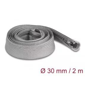  Delock Befont karmantyú zipzáras szorítóval hőállóság egészen 2 m x 30 mm-es szürke (DL-20831)