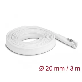   Delock Befont karmantyú zipzáras szorítóval hőállóság egészen 3 m x 20 mm-es fehér (DL-20833)