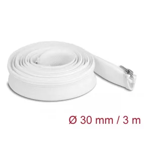   Delock Befont karmantyú zipzáras szorítóval hőállóság egészen 3 m x 30 mm-es fehér (DL-20834)
