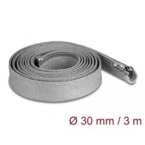   Delock Befont karmantyú zipzáras szorítóval hőállóság egészen 3 m x 30 mm-es szürke (DL-20837)