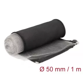   Delock Hőellenálló EMI Shielding fonott borítás zipzárral, 1 m x 50 mm méretű, fekete (DL-20849)