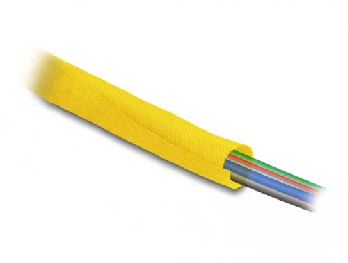 Delock Szőtt önzáródó karmantyú hőállóság egészen 5 m x 19 mm-es, sárga (DL-20874)