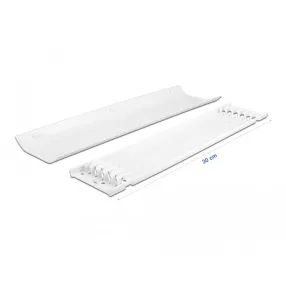   Delock Öntapadós kábelcsatorna 85 x 10 mm foglalatú és 300 mm hosszú, 2 db. fehér (DL-20886)