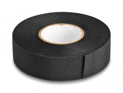 Delock Anyag szalag 25 m x 25 mm szakíthatatlan öntapadós fekete