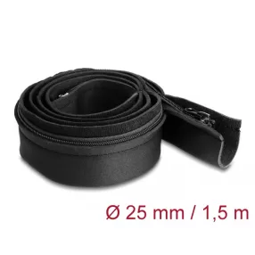   Delock Kábelbújtató neoprén hajlékony zipzárral 1,5 m x 100 mm fekete színű (DL-20913)