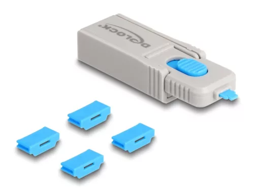 Delock HDMI port blokkoló szett HDMI anya portokhoz 4 db. + lezáró eszköz (DL-20924)