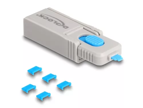 Delock Micro USB port blokkoló szet Micro USB anyához 5 db. + lezáró eszköz (DL-20925)