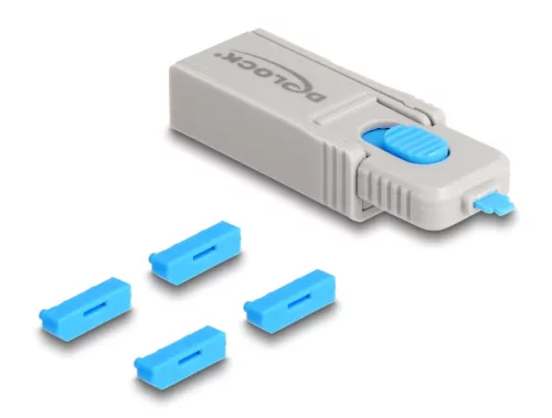 Delock DisplayPort port blokkoló szett DisplayPort anya portokhoz 4 db. + lezáró eszköz (DL-20927)