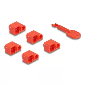   Delock RJ45 port blokkoló szett RJ45 apához 10 db.-os (DL-20929)