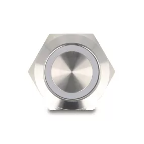   Delock Nyomógomb beszereléshez 19 mm 4 db. csavarhely LED fehér (DL-20977)