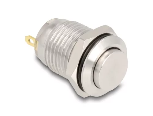 Delock Nyomógomb beszereléshez 12 mm 2 x forrasztási csatlakozó (DL-20983)