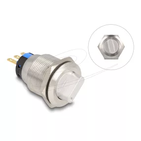   Delock Forgó kapcsoló beszereléshez 22 mm 3 x forrasztási csatlakozás (DL-22016)