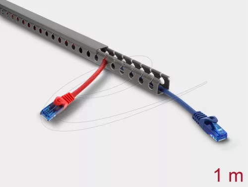 Delock Huzalozási csatorna 20 x 20 mm - hosszúsága 1 m szürke (DL-22026)