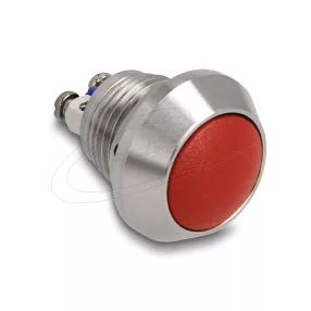   Delock Nyomógomb installáláshoz 12 mm 2 db. csavaros kapocs piros (DL-22033)