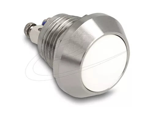 Delock Nyomógomb installáláshoz 12 mm 2 db. csavaros kapocs fehér (DL-22035)