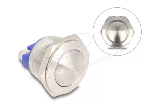 Delock Nyomógomb installáláshoz 19 mm 2 db. csavaros kapocs aktuátor nagyon domború (DL-22041)