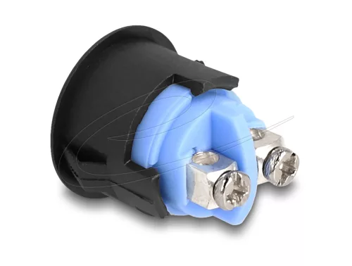 Delock Nyomógomb installáláshoz 16 mm 2 db. csavarhelyes működtető, domború műanyag zár a csomagban (DL-22044)